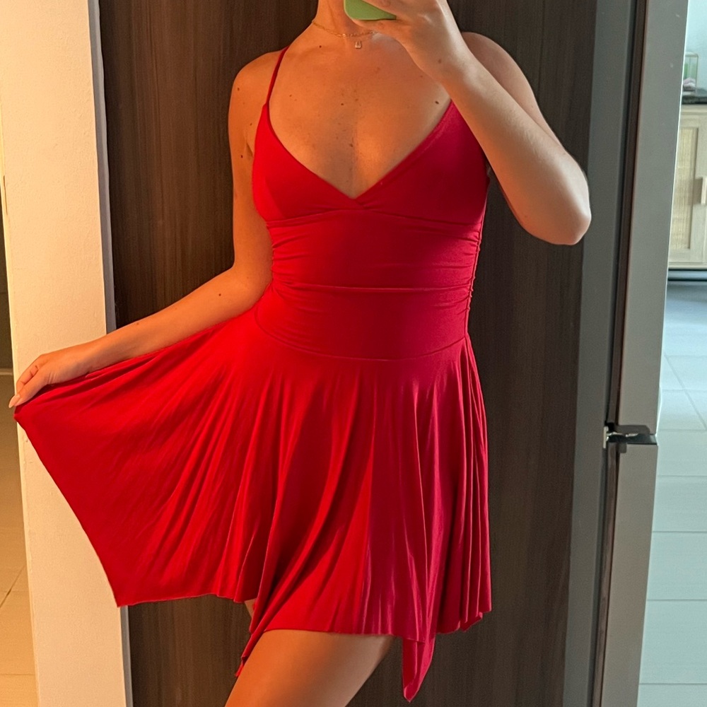 The perfect red mini dress
